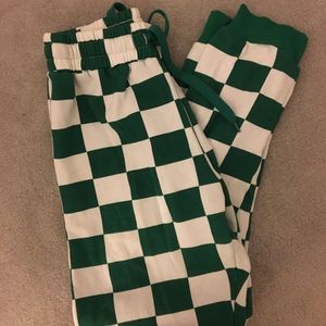 Checkered Green Joggers S